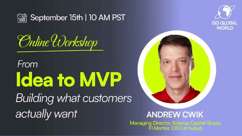 Online Workshop: From Idea to MVP